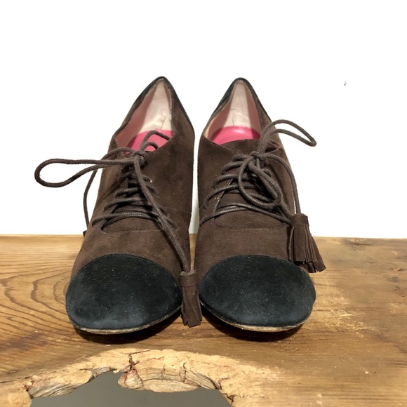 * 🎉 HP 🎉 Kate Spade | Duotone Suede Heeled Oxfords Size 6.5 - Picture 3 of 11